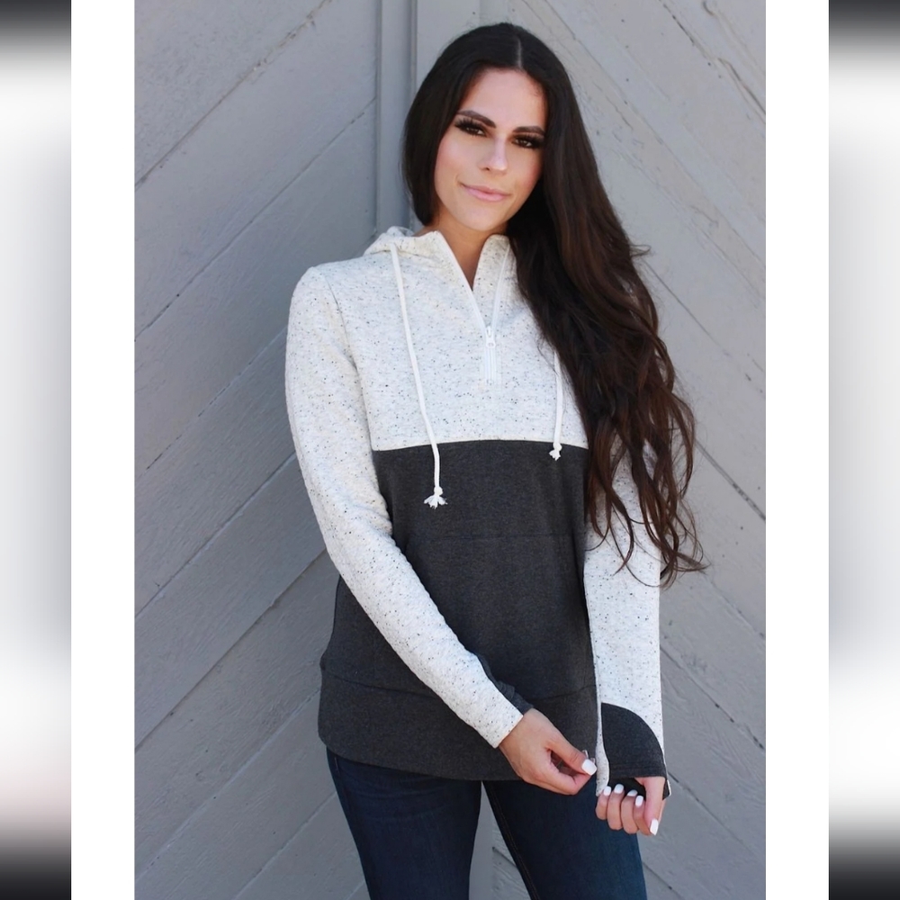 Quarter Zip Nursing Hoodie
